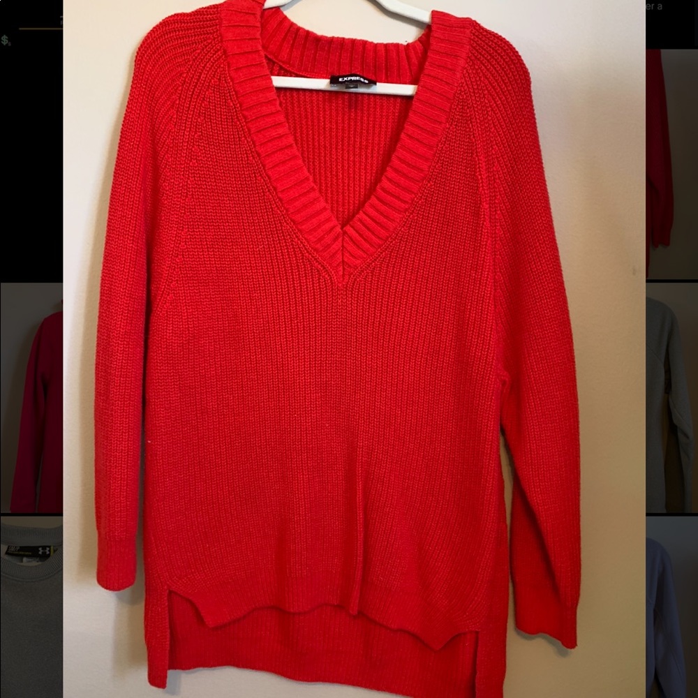 Express Oversized V-neck Sweater